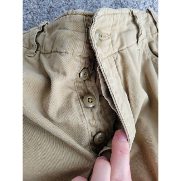 Abercrombie & Fitch Heavyweigh cargo shorts Men's Size 31 Beige Button fly Front - Picture 2 of 10